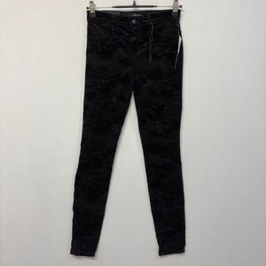 NWT J Brand Women 815 Mid Rise Super Skinny Jeans Size 25 Black Velvet C037 -1